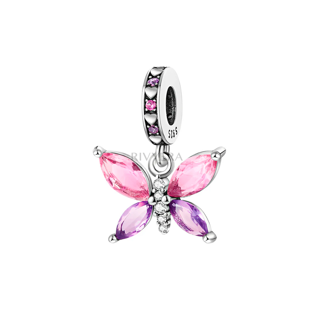 Charm Rivy Mariposa Rosa